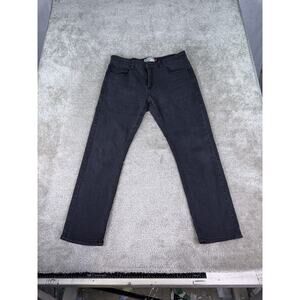 Hudson & Barrow Jeans Mens Size 34x28 Black Denim Flex Slim Stretch D048